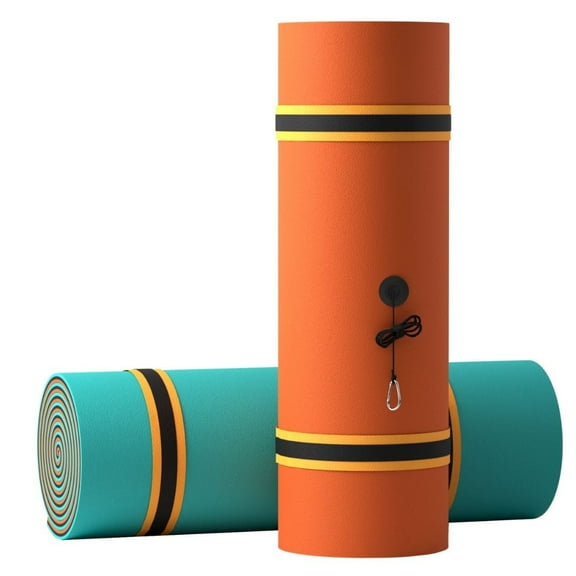 SOWKT Lily Pad Floating Mat for Lakes and Boating (9x6 Feet, Orange/Green)