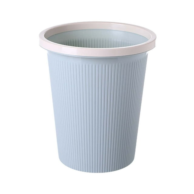LMEEOR Garbage Can Garbage Can Trash Can Pressure Circle Trash Can Garbage Can Wastebaskets for Bathroom Bedroom Office Kitchen Small Space Living Trash Bin Garbage Bin Blue One Size