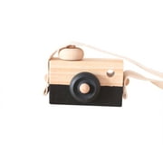 SOWNBV Home Decor Wooden Camera Toy Decoration Neck Hanging Children'S Toy Black One Size