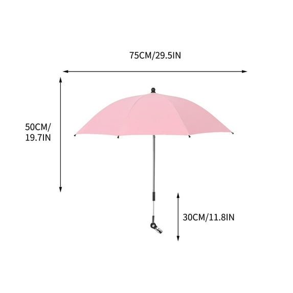 LMEEOR Home and Garden Outdoor Equipment Child Stroller Sunshade Umbrella Black Glue Child Stroller Umbrella Sun Umbrella Sunscreen Umbrella Pinks One Size