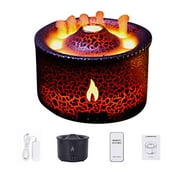SOWNBV Humidifiers Volcano Humidifier Quiet Flame Diffuser: 300ml Spray Humidifier With 2 Modes Fire Mist Waterless Auto Shut Off Aromatherapy Diffuser With Remote Control For Bed Multi-color One Size