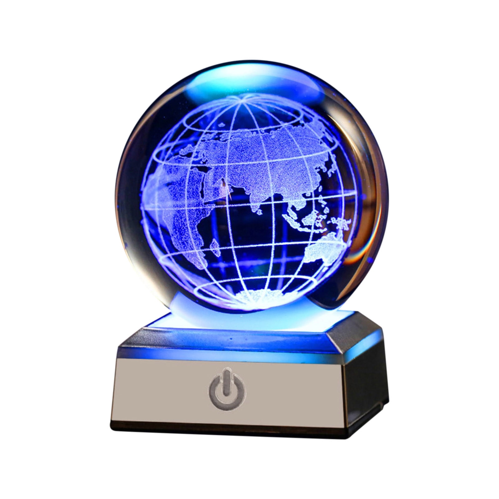 SOWNBV Night Lights Big Size Crystal Ball Night 7Colors Solid Crystal