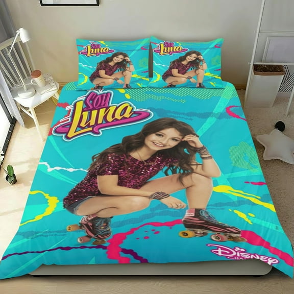 SOY LUNA Themed Bed Sheet Set Three Piece Set 53x79 In ches Comfortable And Skin Friendly Unique Design Creating A Star Studded Night Home Decor Gifts For Family Friends fans