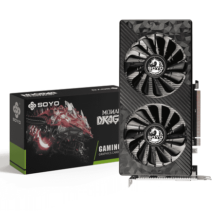 SOYO AMD Radeon RX580 Gaming Graphic Card with 8GB 256 Bit GDDR5 PIC Express x 16 3.0 Equipped with Dual Fans for Working,Gaming-Black