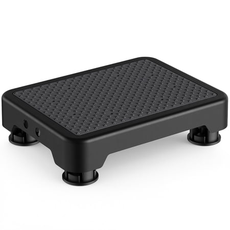 SOYO Heavy Duty Mobility One Step Stool, Indoor/Outdoor Non-Slip Step Platform Assistive Devices for Adults and Elderly, Portable Standing Supports for Cars, Bed, Door, Stair or Bathroom, Black-Black