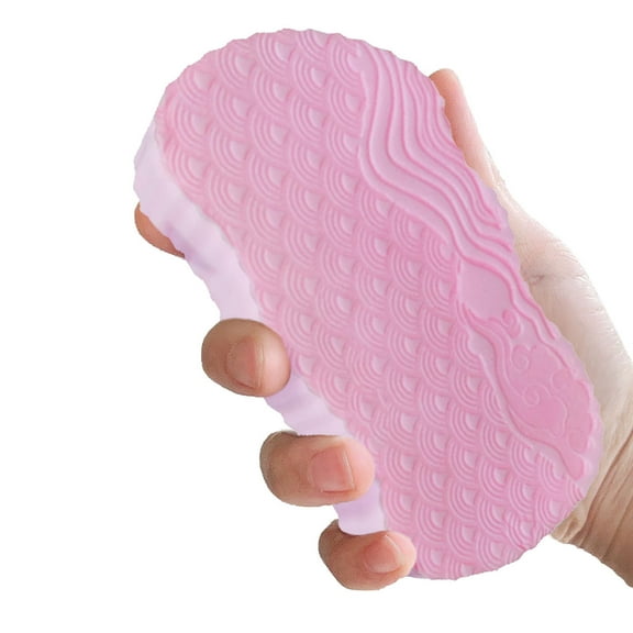 SOft Bath Sponge, Double Side SOft Shower Sponges,Exfoliating Bath Sponge - 3D SOft Exfoliating Bath Sponge Reusable_Removes Dead Skin and Impurities From Body For Adults and Children Gifts,Pink