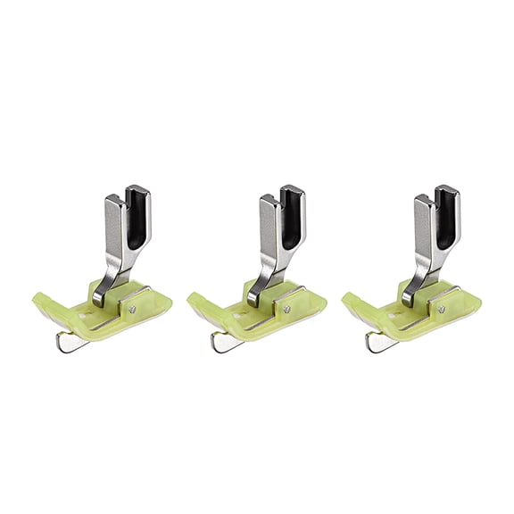 #SP-18 Industrial Sewing Machine Hinged Presser Foot with Right Guide 1/4" (6mm) Green 3 pcs