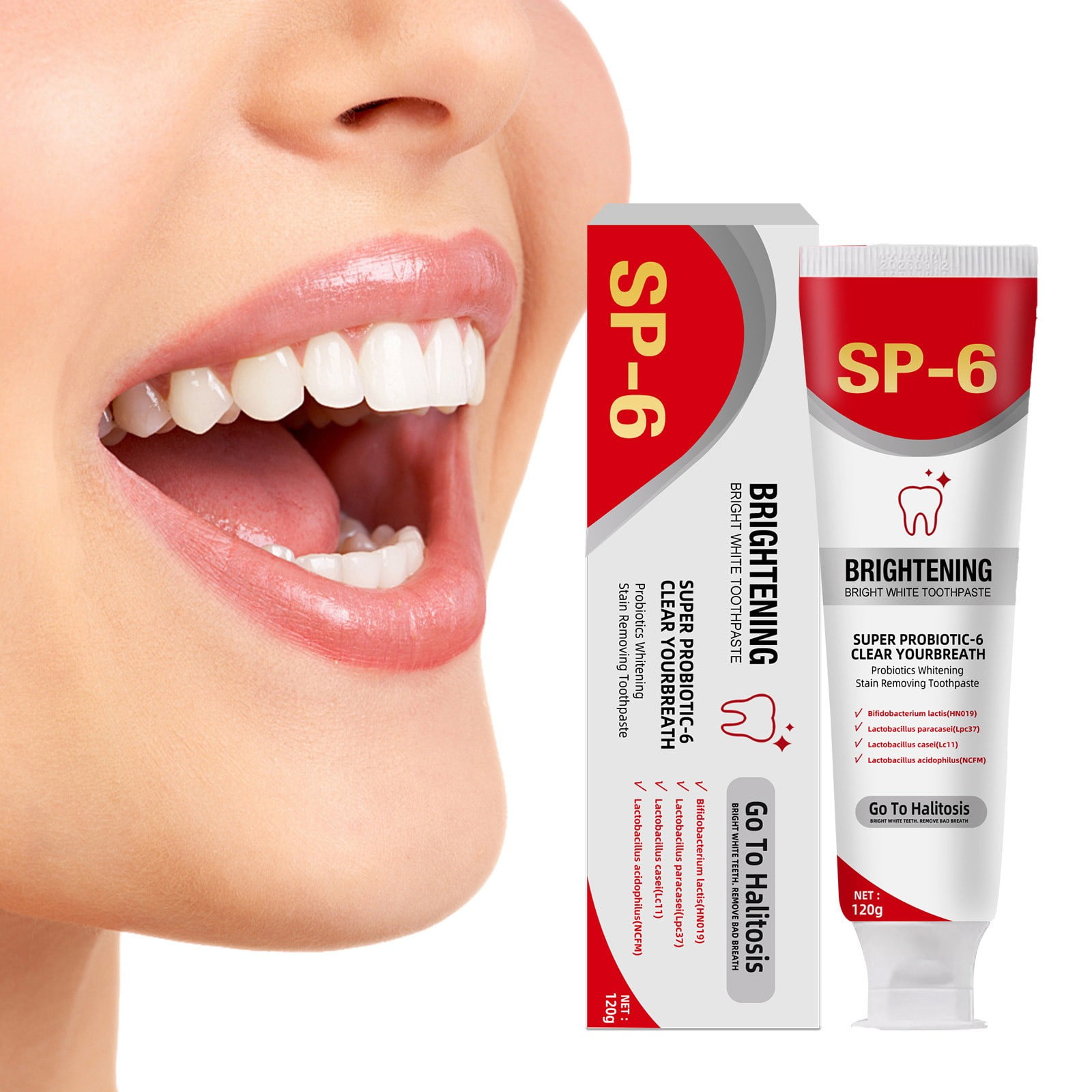 SP-6 Probiotic Whitening Toothpaste - Super Probiotic-6 Toothpaste with ...