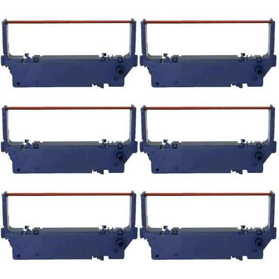 SP-700 Black and Red Ribbon Ink Cartridge Compatible with Star SP-700BR, RC-700BR, SP-712, SP-742 POS Printer Ribbon (6 Pack)