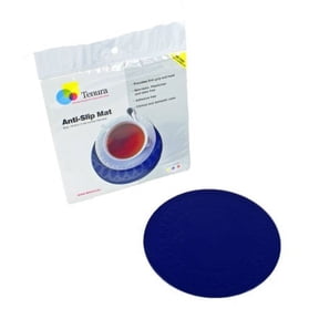 SP Ableware Tenura 100 Percent Silicone Non-Slip Round Coaster, 7.5 Inch Diameter - Blue (753721902)