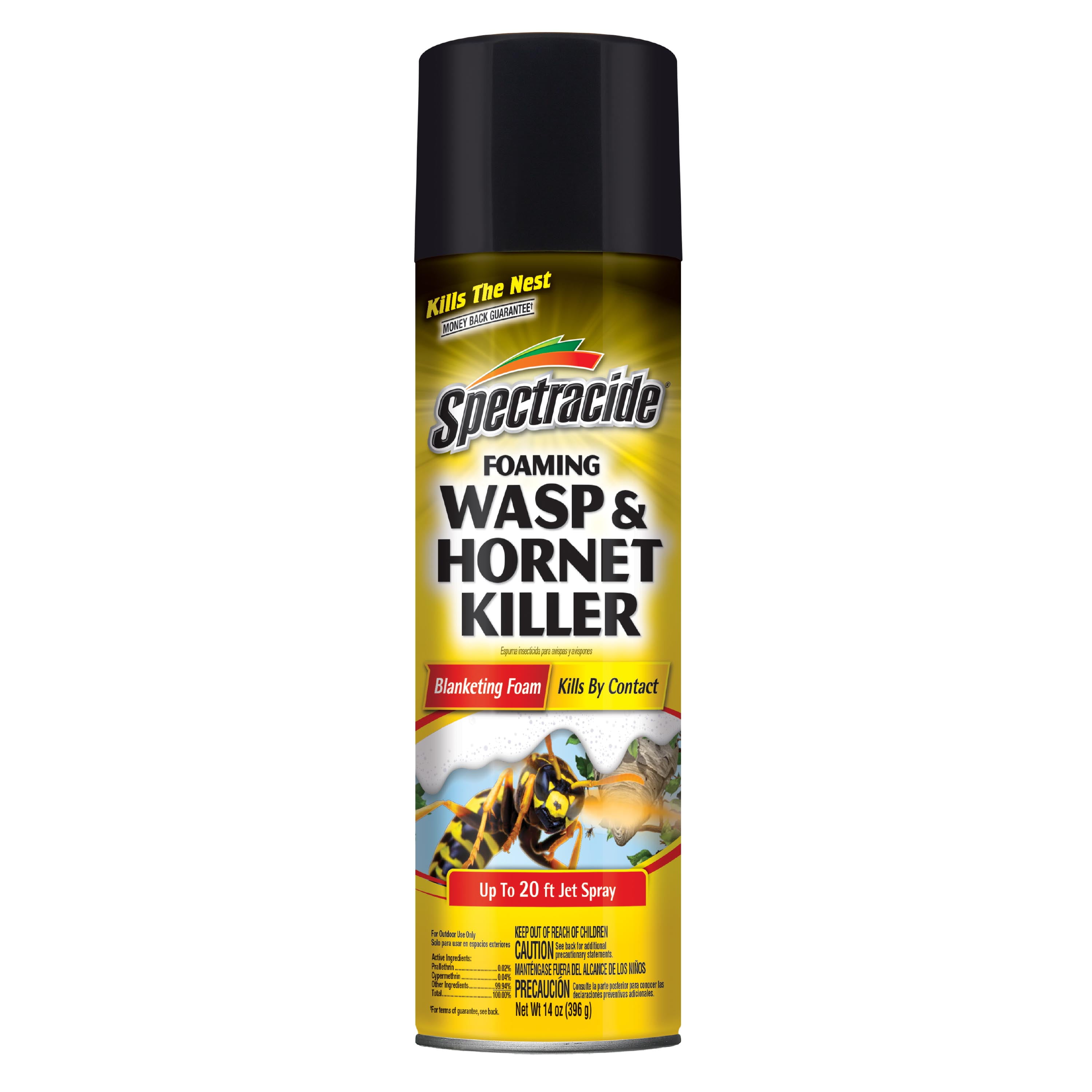 Spectracide Foaming Wasp and Hornet Killer, Blanketing Foam Kills By Contact, 14 Ounces
