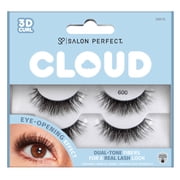 Salon Perfect Cloud 3D Curl Fluffy Fake Lashes False Eyelashes, 600, Brown and Black Fibers, 2 Pairs