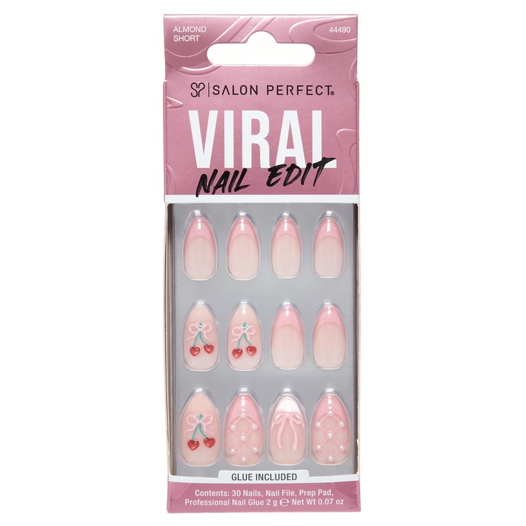 Salon Perfect Artificial Fake Press On Nails, 455 Viral Nail Edit