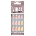 thumbnail image 1 of Salon Perfect Artificial Fake Press On Nails, 462 Viral Nail Edit, Yellow Flower, Short Almond, File, Glue and Prep Pad Included, 30 Nails, 1 of 7