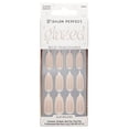 thumbnail image 1 of Salon Perfect Artificial Fake Press On Nails, 495 Glazed, White, Medium Almond, File, Glue and Prep Pad Included, 30 Nails, 1 of 7
