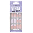 thumbnail image 1 of Salon Perfect Artificial Fake Press On Nails, 452 Viral Nail Edit, Lavender Flower, Medium Almond, File, Glue and Prep Pad Included, 30 Nails, 1 of 7