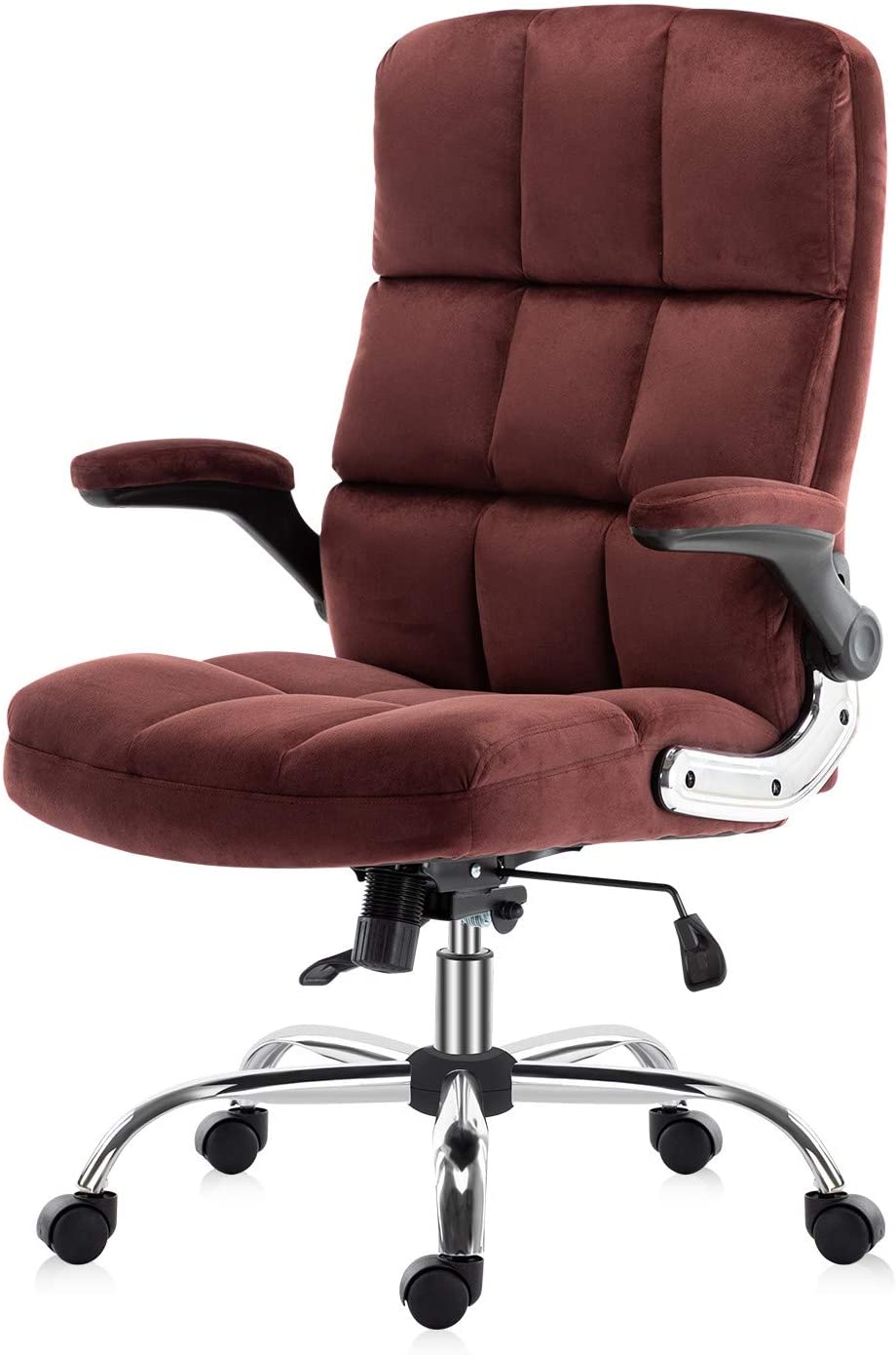 SP Velvet Office Chair Adjustable Tilt Angle and Flip up Arms Executive