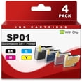 thumbnail image 1 of SP01 Sublimation Ink Cartridge SP1 SP01BKS SP01CS SP01MS SP01YS Ink Cartridge Compatible for Brother SP-1 Sublimation Inkjet Printer (4 Pack, BCMY), 1 of 7