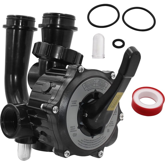 SP0710XR50 Backwash Valve Coupling Compatible with Hayward Pro-Series Vari-Flo Vertical Grid DE Filters with 1-1/2-inch NPT PortsBlack