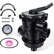 SP071620T 2" Multiport Valve Fits Hayward S244T2 S270T2 S360T2 Sand Filter | 2-Inch NPT Valve with Clamp Directly Compatible with Hayward SP0716201 & CMP 27515-200-000. 6-Position Leak-Free Control.