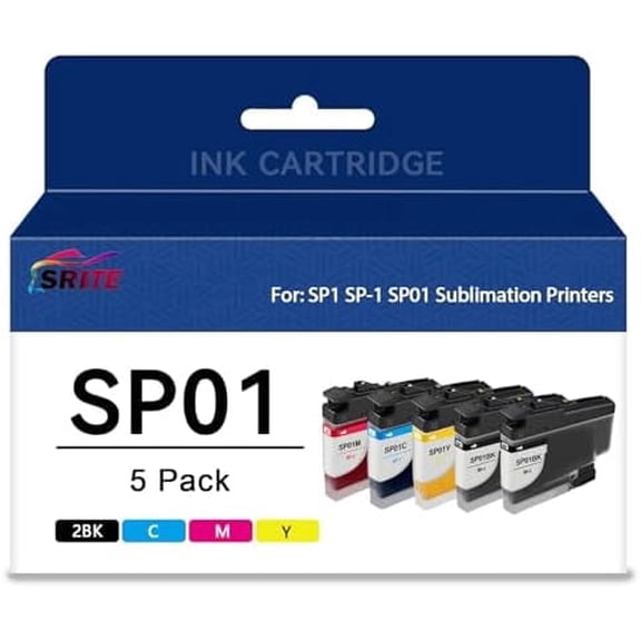 SP1 SP01 SP-1  Ink Cartridge SP01BKS SP01CS SP01MS SP01YS Compatible for Brother SP-1 Printer (5-Pack)
