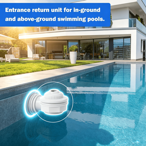 SP1023 Pool Inlet Return Fitting for Hayward Above Ground Pool 1-1/2" Fip Inlet Return Fitting with Locknut and Gasket SP1419D Opening Directional Flow Inlet Fitting(2 sets)
