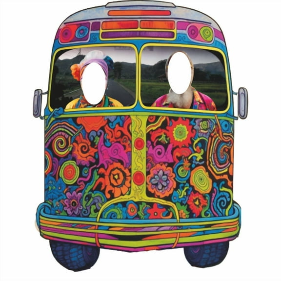 SP11112 Hippie Van Stand in Cardboard Cutout Standee Standup