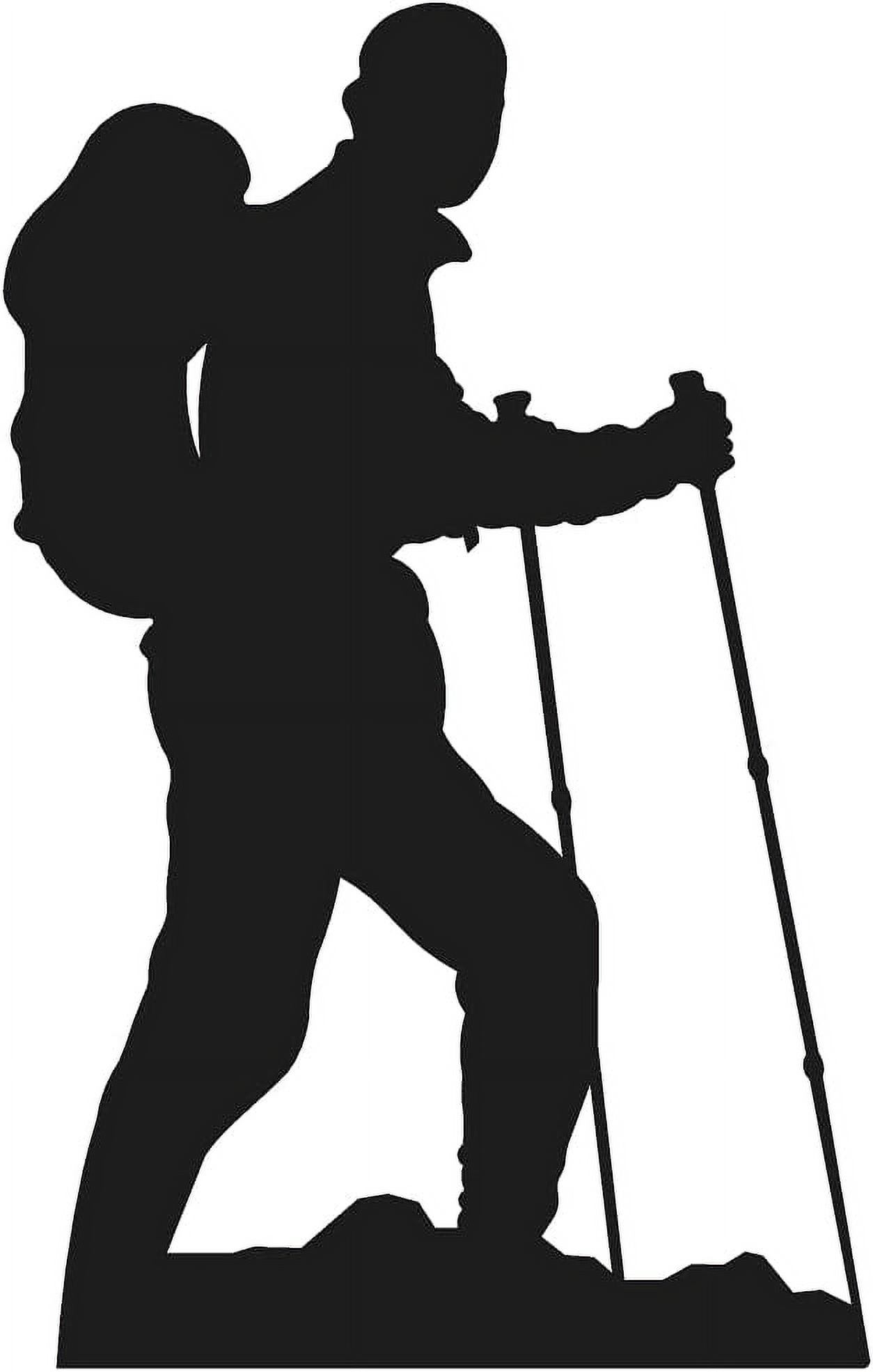 SP12532 Mountaineer Mountain Climber Silhouette Cardboard Cutout millimeter-mm-ruler-printable-actual-size