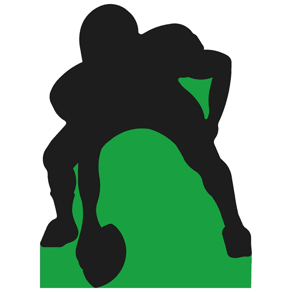 SP12668 Center Football Silhouette Cardboard Cutout Standee Standup