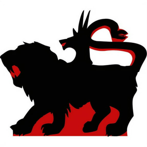 SP12732 Chimera Lion Goat Snake Mythical Creature Monster Silhouette Cardboard Cutout Standup Standee