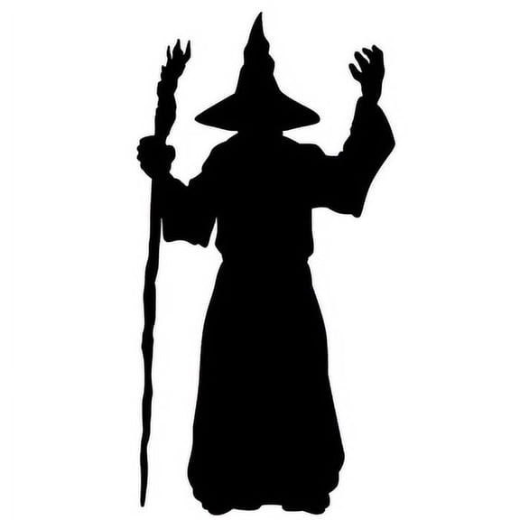 SP12737 Wizard Merlin Staff Magic Silhouette Cardboard Cutout Standup Standee