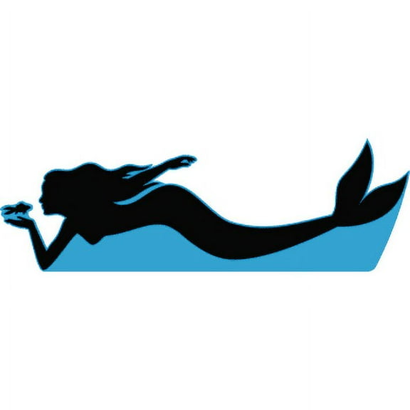 SP12758 Mermaid Little Flounder Laying Silhouette Cardboard Cutout Standup Standee