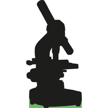 SP12961 Science Lab Microscope Silhouette Cardboard Cutout Standee Standup