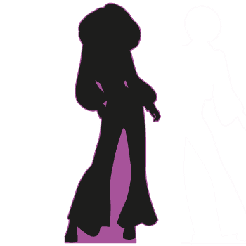 SP13003 Soul Sister Party Disco Funk Afro Silhouette Cardboard Cutout Standee Standup