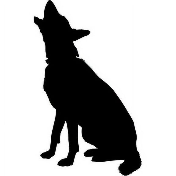 SP13037 Howling Dog Wolf Silhouette Cardboard Cutout Standee Standup