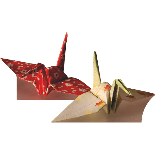 SP13104 Japanese Origami Crane Folded Paper Art Cardboard Cutout Standee Standup