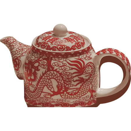 SP13220 Chinese Red White Dragon Tea Pot Cardboard Cutout Standee Standup