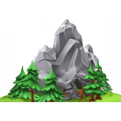 SP13243 Great Outdoors Trees Mountains Illustration Cardboard Cutout Standee Standup