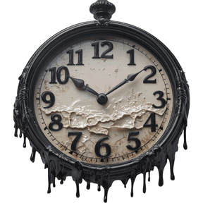 SP13367 Melting Vintage Clock Time Cardboard Cutout Standee Standup