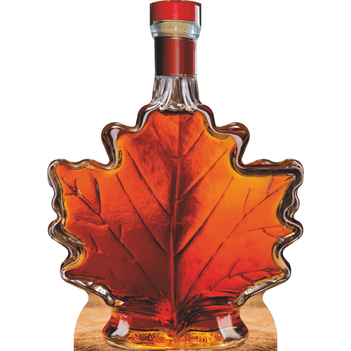 SP13370 Leaf Shaped Bottle Maple Syrup Canada Cardboard Cutout Standee Standup