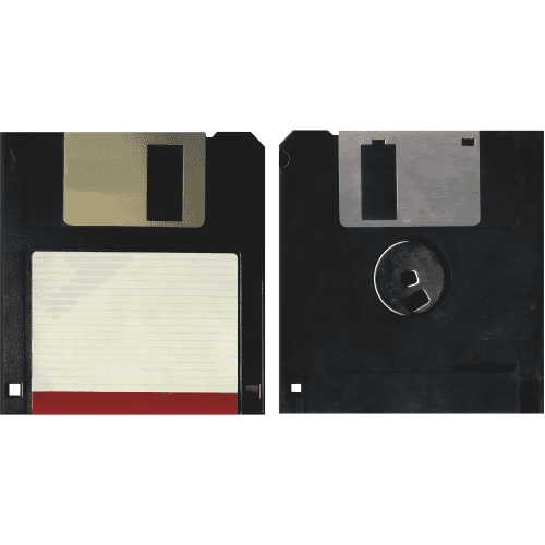 SP13398 Vintage Floppy Disk Diskette 2pack Command Line Computer PC Cardboard Cutout Standee Standup