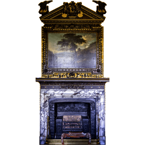 SP13454 Fancy Victorian English Fireplace and Painting Prop Cardboard Cutout Standee Standup
