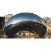 SP13455 The Bean of Chicago City Skyline Reflection Cardboard Cutout Standee Standup
