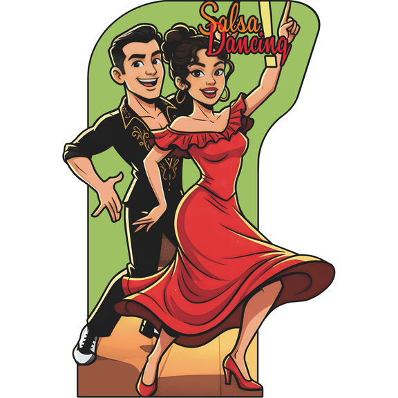 SP13585 Salsa Dancers Tango Rumba Fiesta Cardboard Cutout Standee Standup