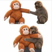 SP13641 Panchi-kun Punch Baby Japanese Macaque Monkey Stuffed Animal Cardboard C