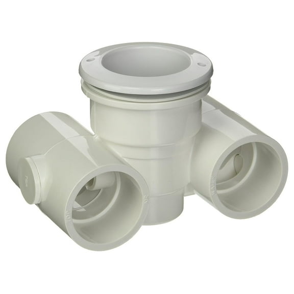 SP1434PAKA Jetair III Water Body Assembly Replacement - Hydrotherapy Spa Fitting Combo - 1.5 Inch Air/Water Connection, Socket Connections, Includes Gasket & Bulkhead White