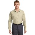 thumbnail image 1 of SP14LONG Mens Long Sleeve Industrial Work Shirt, Light Tan - Long Large, 1 of 1
