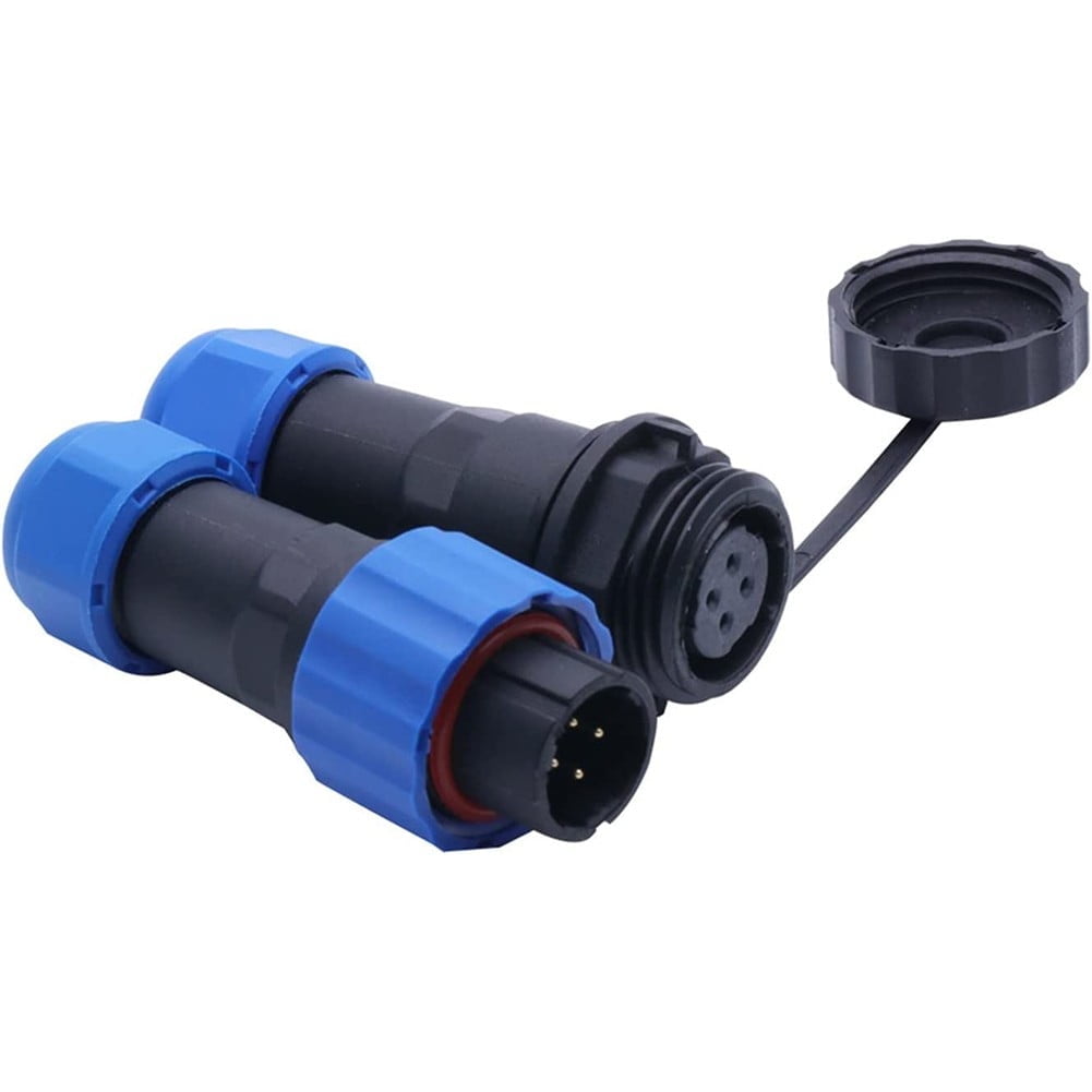 SP16 IP68 Waterproof 2,3,4,5,6,7,9 pin and Socket Inline Connector ...