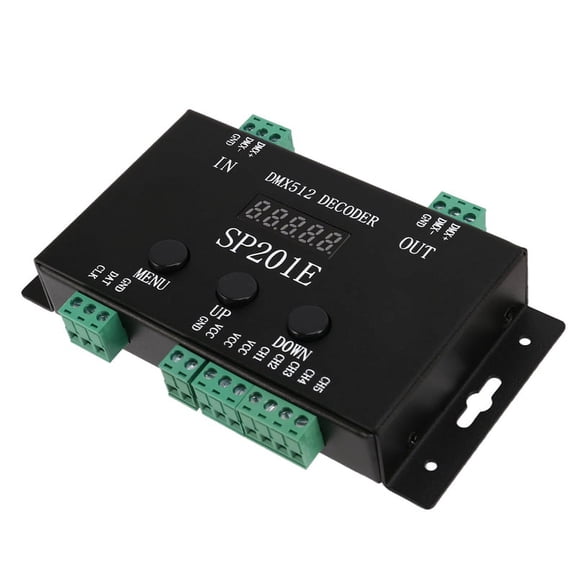 SP201E DMX512 WS2812B WS2811 to SPI Controller Decoder,Support Multiple ICs