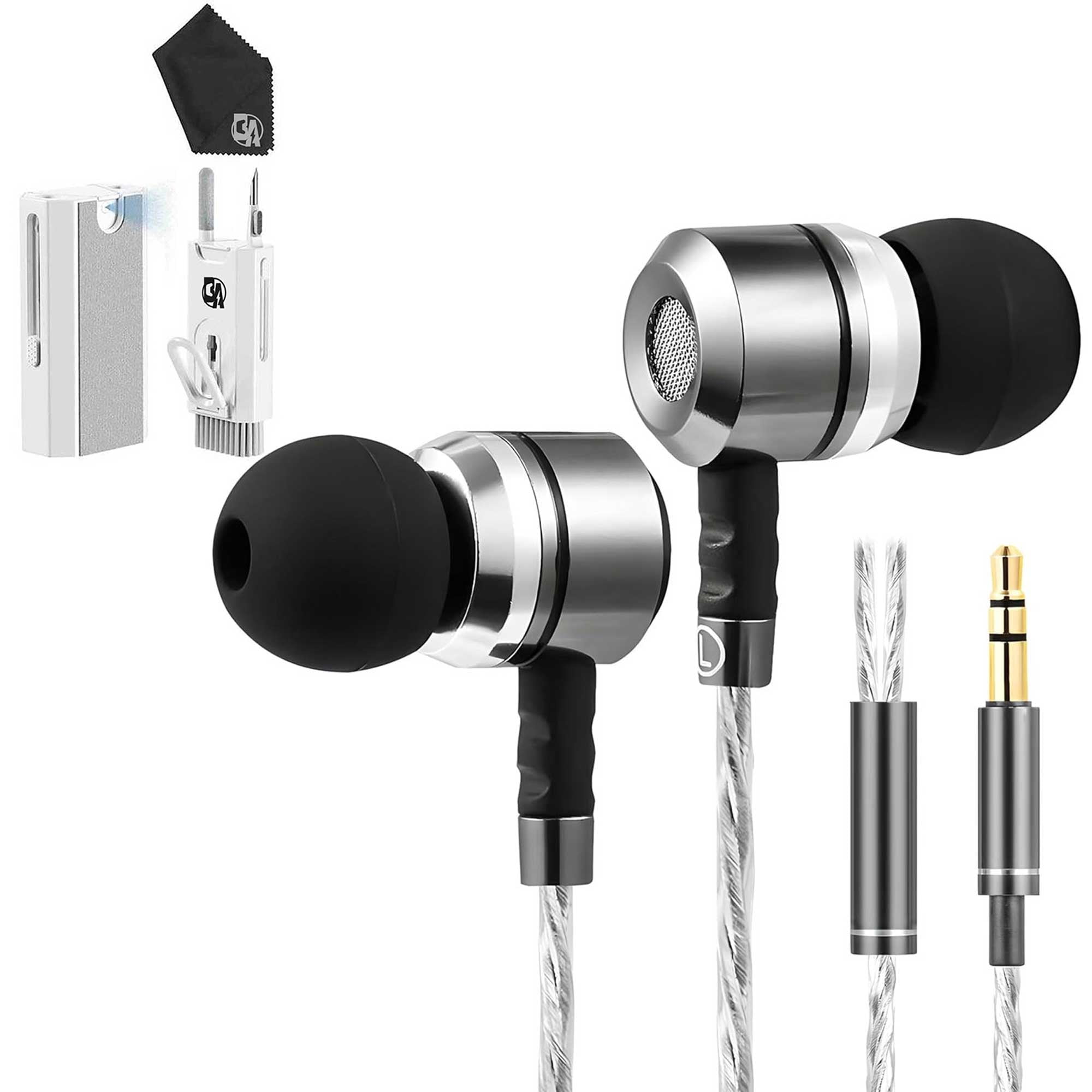 SP3060 Earbuds HD Bass Driven Audio, Lightweight Aluminum Wired in